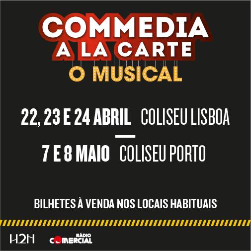 Commedia A La Carte: O Musical chega aos Coliseus!