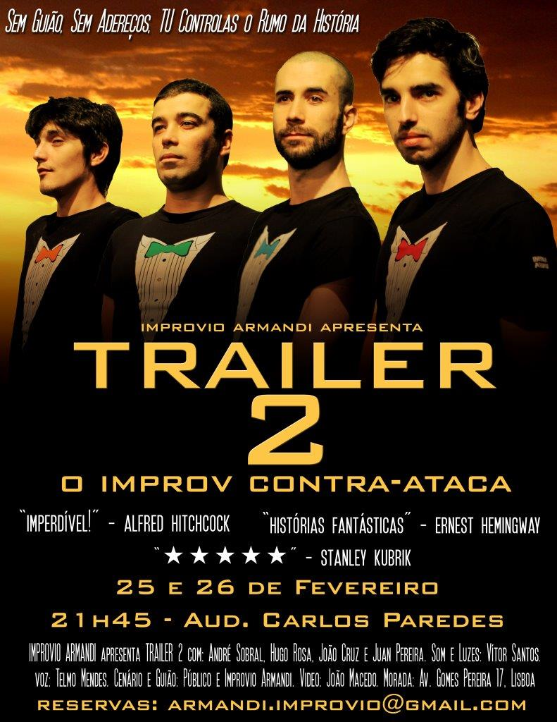 Improvio Armandi levam “Trailer 2-O improv contra-ataca” ao Auditório Carlos Paredes