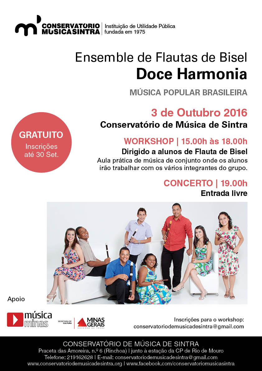 Concerto de música brasileira no Conservatório de Música de Sintra