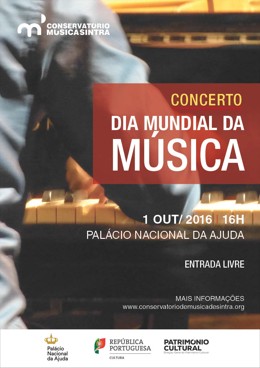 Conservatório de Música de Sintra assinala Dia Mundial da Música com concerto no Palácio Nacional da Ajuda