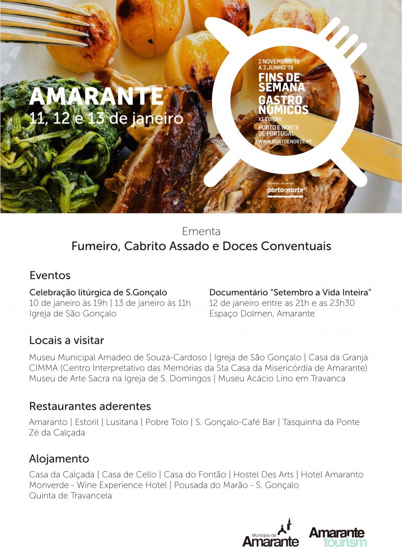Amarante com fim-de-semana dedicado à gastronomia