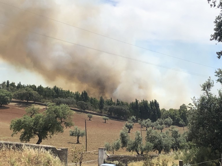 Fogo de grandes dimensões no Alandroal
