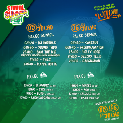 Sumol Summer Fest revela horários dos concertos