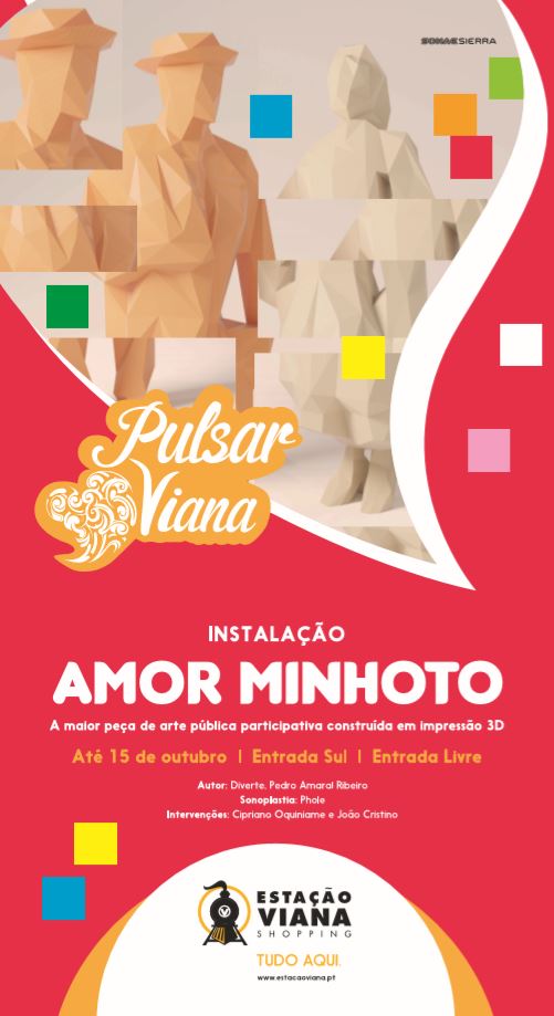Amor Minhoto: a maior peça de arte em impressão 3D no Estação Viana Shopping