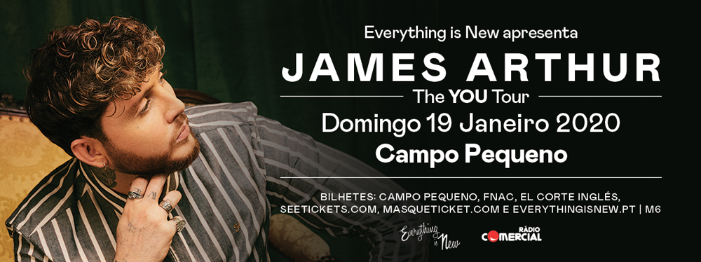 2020: James Arthur actua no Campo Pequeno