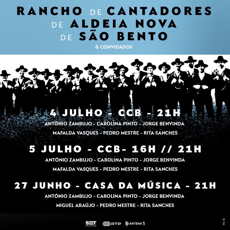 Rancho de Cantadores de Aldeia Nova de São Bento: Concertos no Porto e Lisboa adiados para Julho