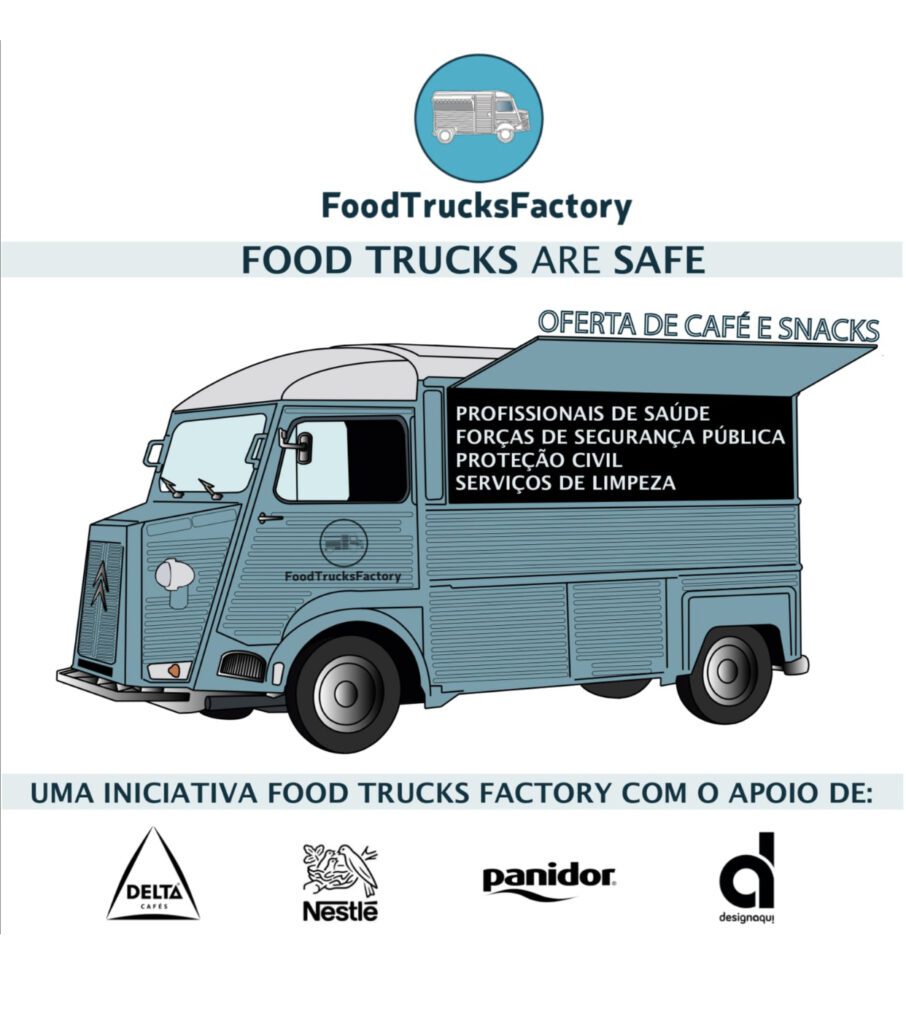 Food Trucks Are Safe: Café e snacks gratuitos para profissionais na linha da frente