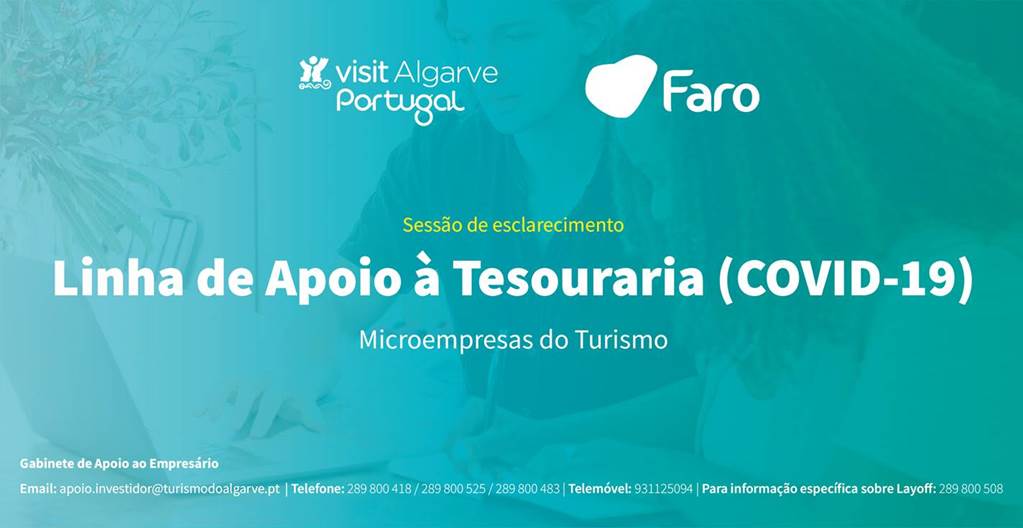 Município de Faro e Região de Turismo do Algarve divulgam online Linha de Apoio às Microempresas – Covid 19