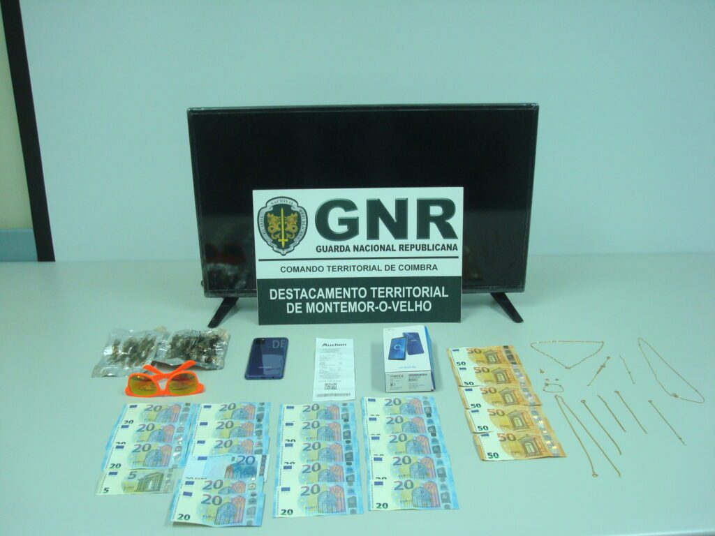 Figueira da Foz: GNR recuperou bens furtados e 635 euros em numerário