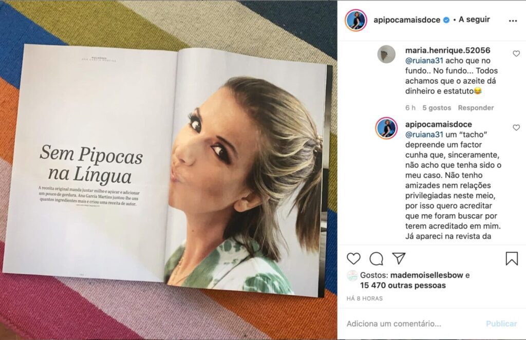 Pipoca acusada de ter tacho e Cristina Ferreira chamada de azeiteira. Ana Garcia Martins respondeu a seguidora!