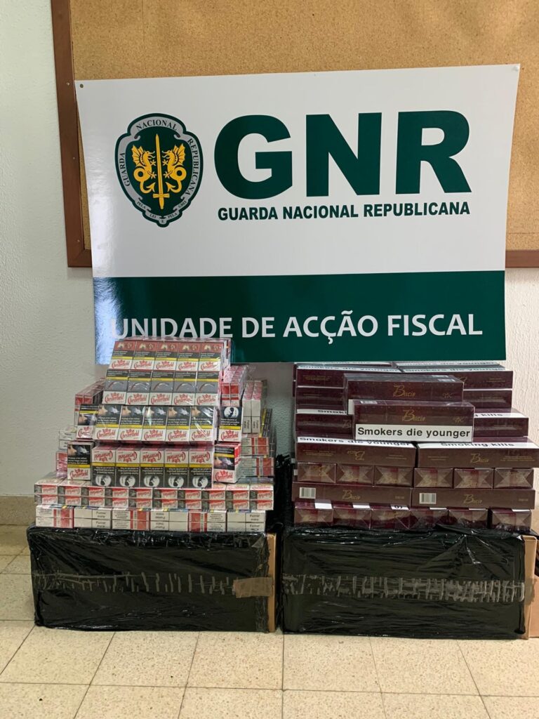 GNR apreendeu 20 mil cigarros de contrabando em Lagoa e Albufeira