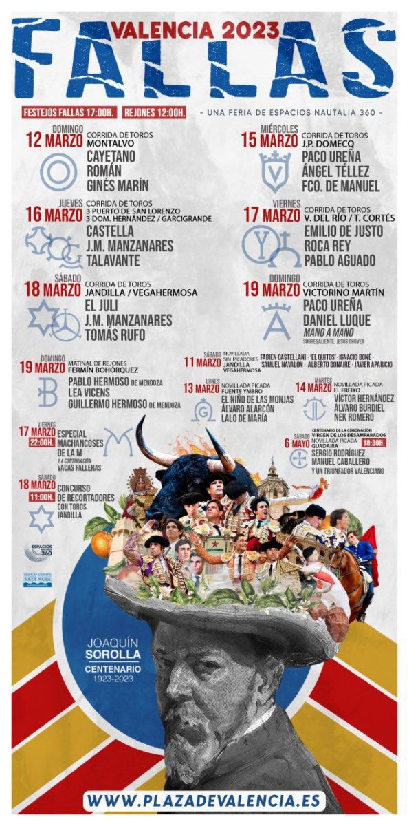 Fallas Valência 2023: Os cartéis oficiais