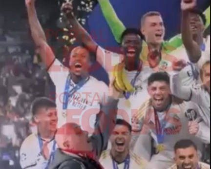 Vídeo com alegado adepto do Benfica no Santiago Bernabéu gera polémica nas redes sociais