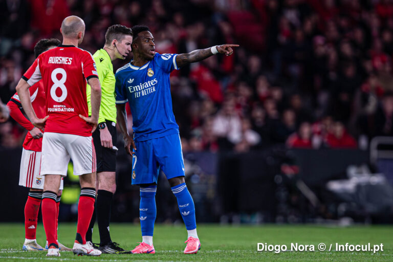 Real Madrid envia provas à UEFA após alegado insulto racista a Vinícius Jr. no Benfica-Real Madrid
