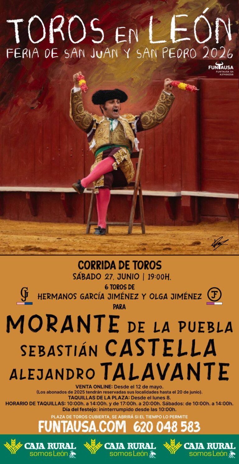 Morante, Sebastián Castella e Alejandro Talavante compõem cartel de luxo em León