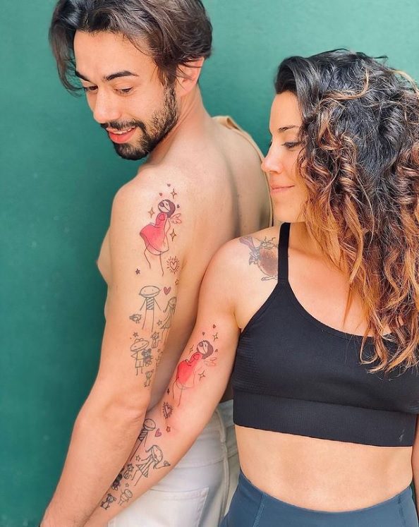Filho e nora de Maria João Abreu fazem tatuagem de homenagem