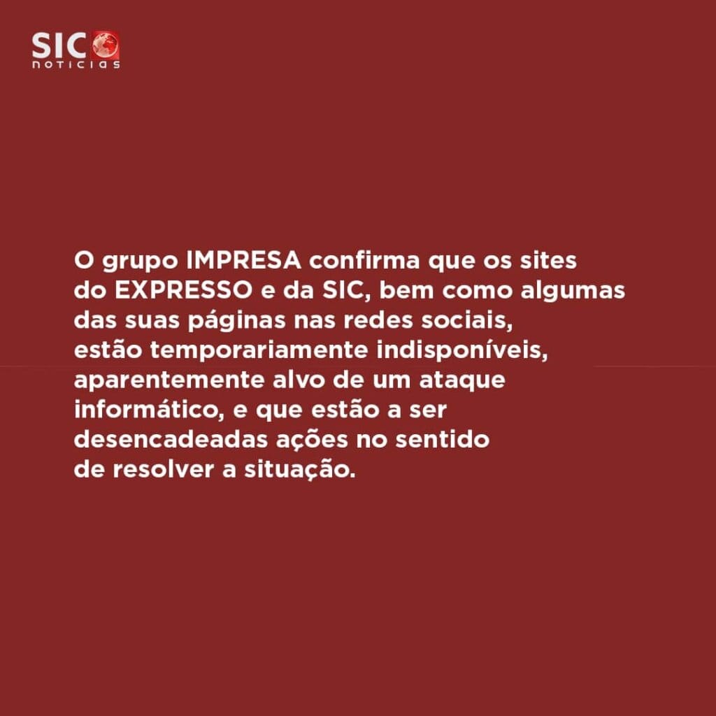 Impresa confirma ataques aos sites da SIC e do Expresso