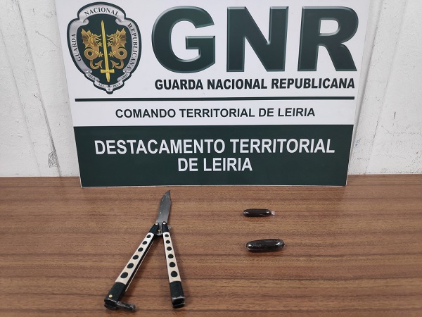 Leiria: GNR detém homem por tráfico de droga e posse de arma proibida