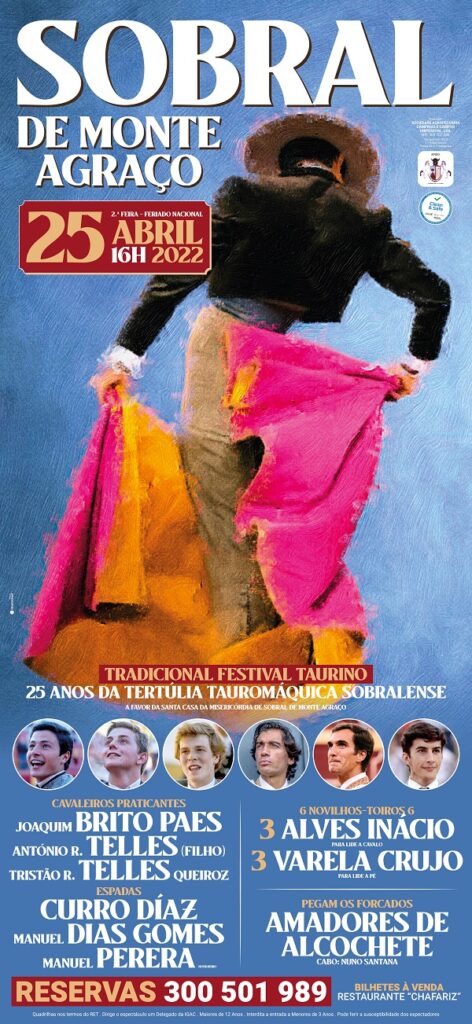 Grande Festival Taurino em Sobral de Monte Agraço a 25 de Abril