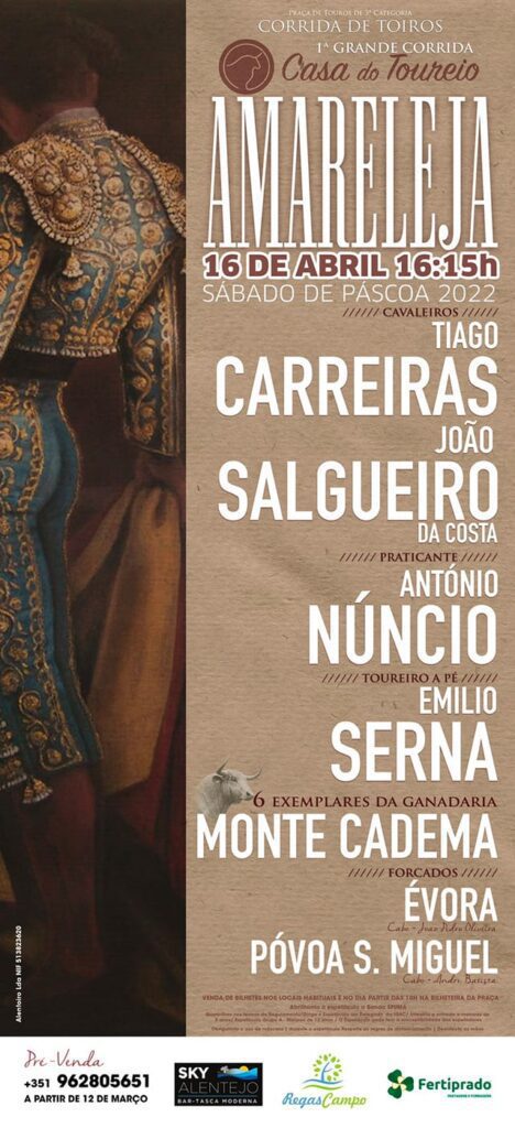 Casa do Toureio revela cartaz da corrida de touros em Amareleja