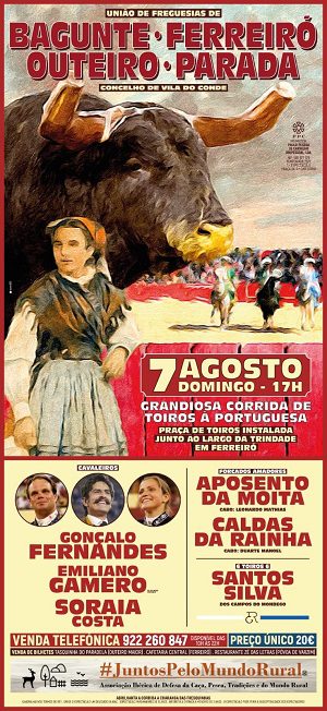 'Juntos Pelo Mundo Rural' propõe corrida de touros em Vila do Conde a 7 de Agosto