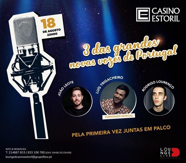 Luis Trigacheiro, Rodrigo Lourenço e João Leote em concerto inédito no Casino Estoril