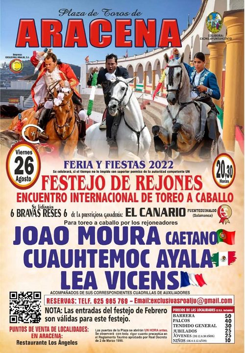 João Moura Caetano em cartel internacional na praça de touros de Aracena