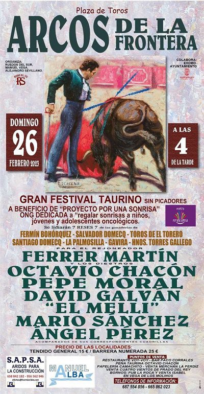 Festival Taurino em Arcos de la Frontera a 26 de Fevereiro
