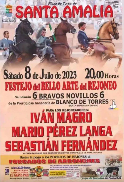 Forcados Amadores de Arronches actuam em Santa Amalia (Espanha)