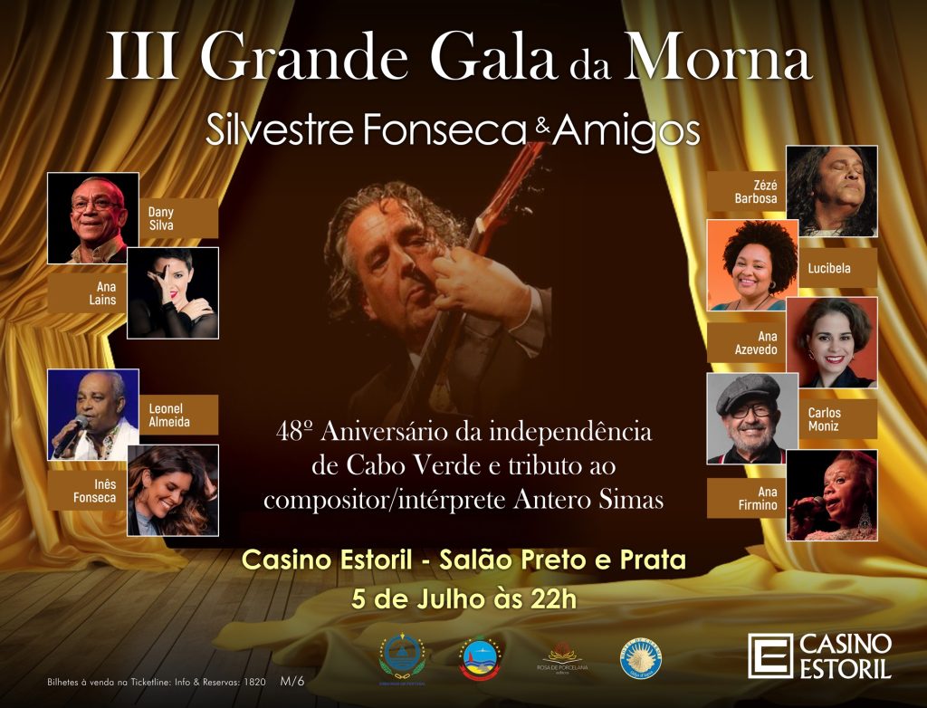 Casino Estoril acolhe a 3ª Grande Gala da Morna a 5 de Julho