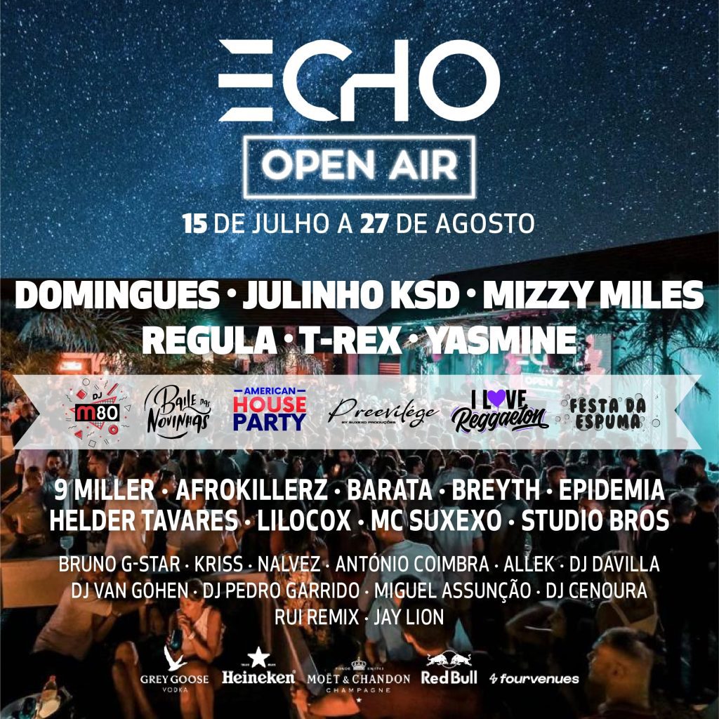 Echo Tavira junta T-Rex, Regula, Domingues, Julinho  KSD, Mizzy Miles e Yasmine no melhor cartaz deste  Verão no Algarve