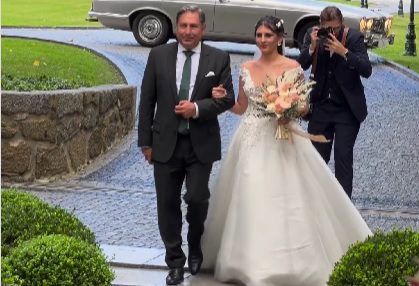 Joana Schreyer deslumbrante no dia do casamento
